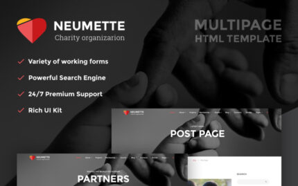 Neumette - Hayır Kurumu HTML5 Web Sitesi Şablonu