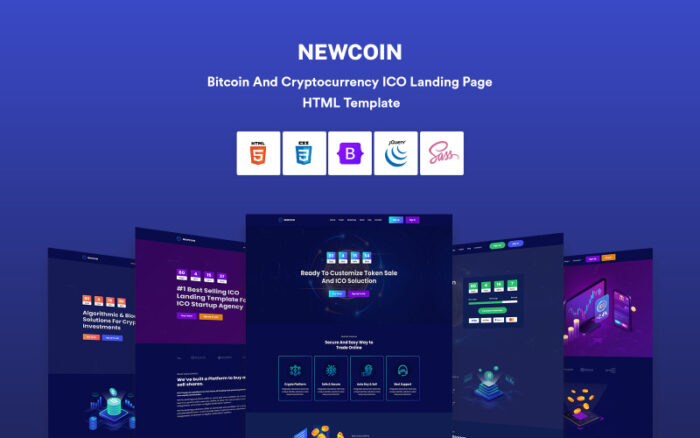 Newcoin - Bitcoin ve Kripto Para Birimi ICO HTML Şablonu