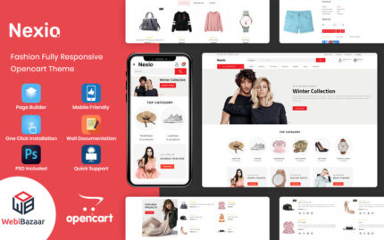 Nexio - Moda ve Kumaş Aksesuarları OpenCart Şablonu