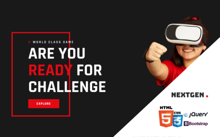 Nextgen - Esports Gaming web sitesi HTML şablonu