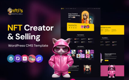 Nftis - NFT Creator Çok Amaçlı WordPress Elementor Teması