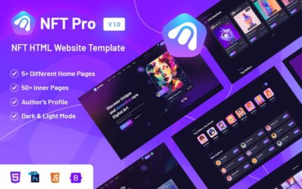 NftPro NFT Pazar Yeri En İyi HTML5 Şablonu