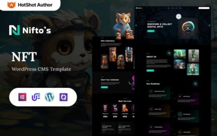 Nifto's - NFT Sanat ve Dijital Yapımlar WordPress Elementor Teması