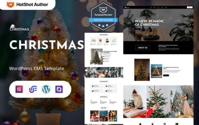 Noel - Noel Partisi ve Süslemeleri Mağazası WordPress Elementor Teması