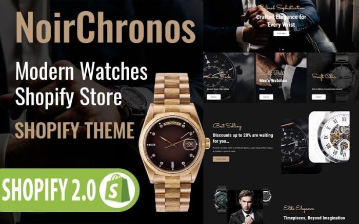 NoirChronos - Shopify Saatler ve Moda Koyu Teması