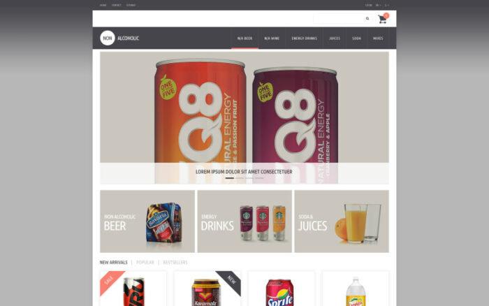 NonAlcolic Drinks PrestaShop Teması