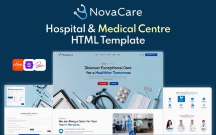 NoveCare: Sağlık ve Tıbbi Hizmetler ve Tıp Merkezi HTML Web Sitesi Şablonu