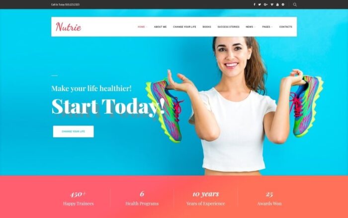 Nutrie - Sağlık Koçu WordPress Teması