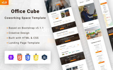 Office Cube - Coworking Company HTML Açılış Sayfası Şablonu