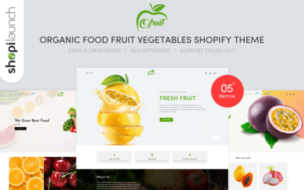 OFruit - Organic Food Fruit Vegetables Shopify Teması