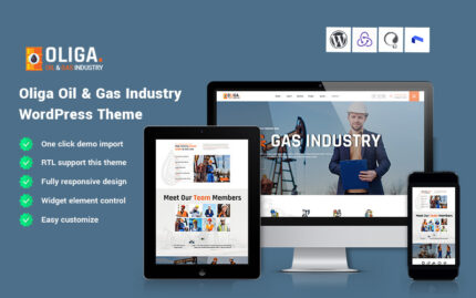 Oliga - Petrol ve Gaz Endüstrisi WordPress Teması