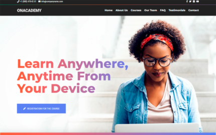 Onacademy - Kurs HTML5 Açılış Sayfası Şablonu
