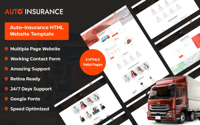 Otomatik Sigorta HTML Web Sitesi Şablonu