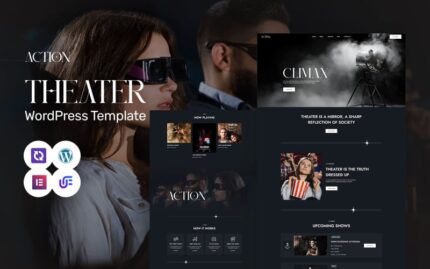 Oyunculuk - Tiyatro Gösterisi, Film Stüdyosu Ve Canlı Performanslar WordPress Elementor Teması