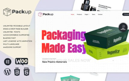 Packup - Ambalaj ve Malzeme WordPress Teması