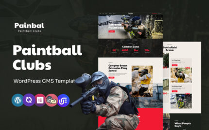 Painbal - Paintball Kulübü Çok Amaçlı WordPress Elementor Teması