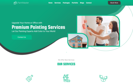 PaintMaster - Boyama Şirketi ve Bakım Hizmetleri Web Sitesi Şablonu