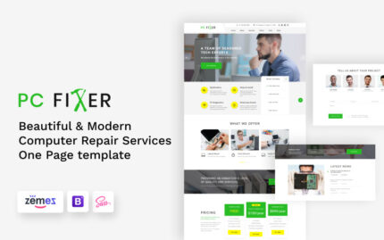 PC Fixer - Bilgisayar Onarım Hizmetleri HTML Açılış Sayfası Şablonu
