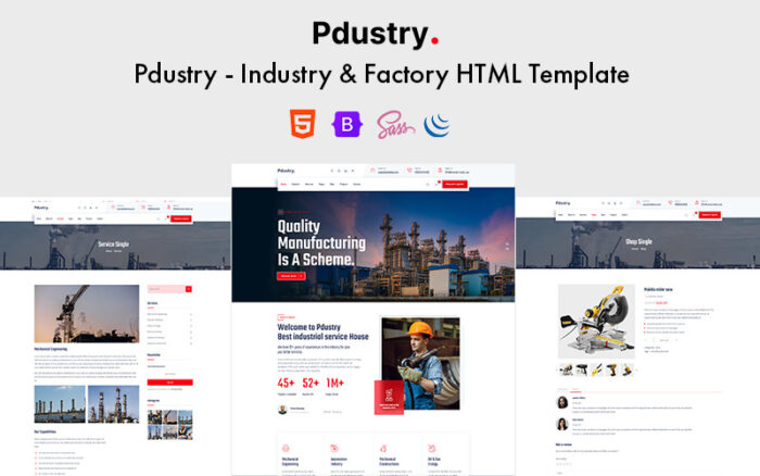 Pdustry - Endüstri ve Fabrika HTML Şablonu