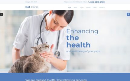 Pet Clinic - Duyarlı Veteriner Tıbbı Joomla Şablonu