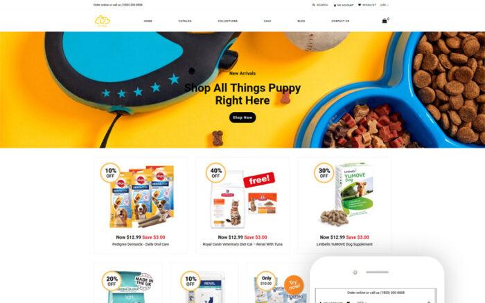 Pet Shop Multipage Multipage Shopify Teması