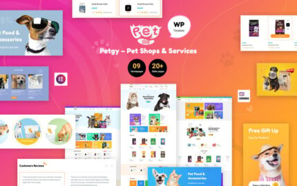 Petgy – Evcil Hayvan Mağazaları ve Hizmetleri Elementor WordPress Teması