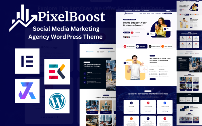 Pixelboost - Sosyal Medya Pazarlama Ajansı WordPress Teması