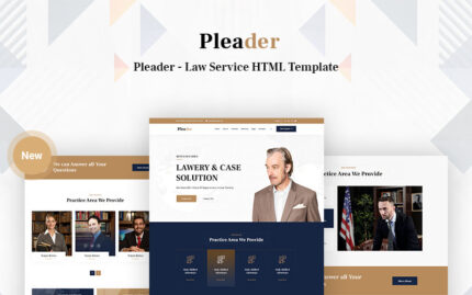 Pleader – Hukuk Hizmeti Web Sitesi Şablonu