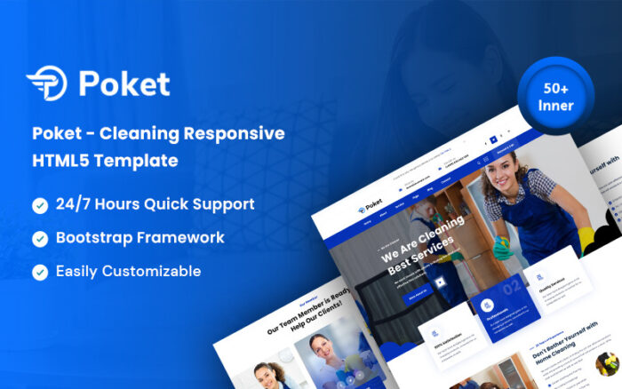 Poket – Daha Temiz Duyarlı Web Sitesi Şablonu