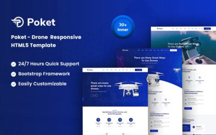 Poket – Drone Duyarlı Web Sitesi Şablonu