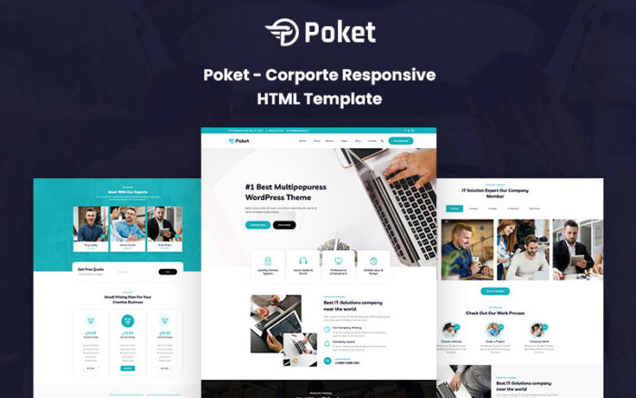 Poket – Kurumsal Duyarlı Web Sitesi Şablonu