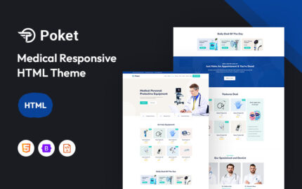 Poket – Tıbbi Hizmet Duyarlı Web Sitesi Şablonu