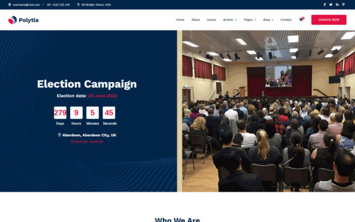 Polytia – Siyasi Parti HTML5 Şablonu