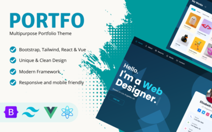 PORTFO - Portföy Basit Modern HTML Web Sitesi Şablonu