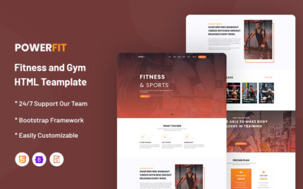 Powerfit – Fitness ve Spor Salonu Web Sitesi Şablonu