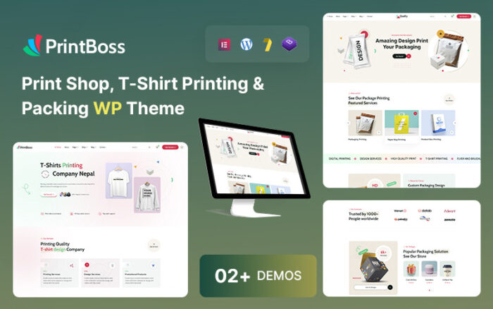 Printboss - Baskı Dükkanı Tişört, Baskı ve Paketleme WordPress Teması