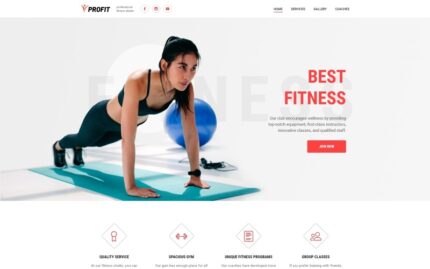 Profit - Sport One Page Minimal Bootstrap4 HTML Açılış Sayfası Şablonu