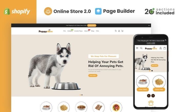 Puppy Store Shopify Teması