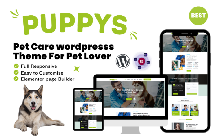 Puppys Pet Care Vet Wordpress Tam Duyarlı Tema