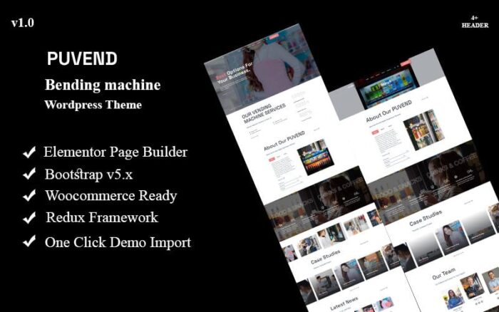 Puvend - Otomatik Satış Makinesi Wordpress Teması