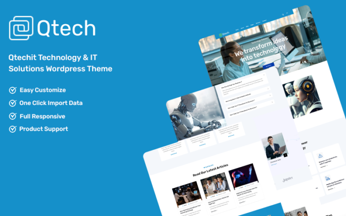 qtechit - Teknoloji ve BT Çözümleri WordPress Teması