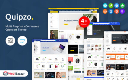 Quipzo - Modern ve Çok Amaçlı OpenCart Teması