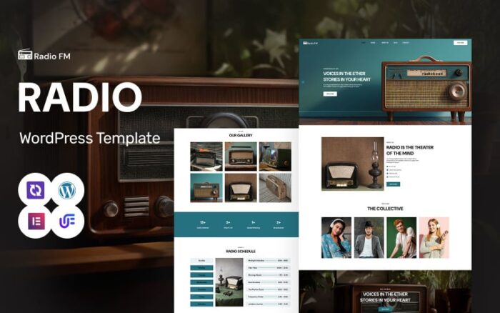 Radyo FM - Modern Radyo Ve Gösteri Programı WordPress Elementor Teması