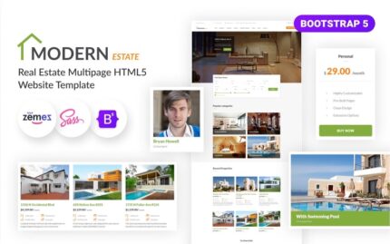 RealHouse - Emlak Çok Sayfalı HTML5 Web Sitesi Şablonu