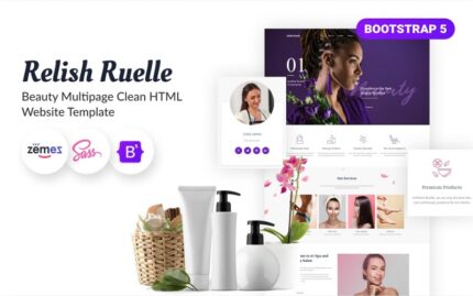 Relish Ruelle - Duyarlı Güzellik Salonu Web Sitesi Şablonu