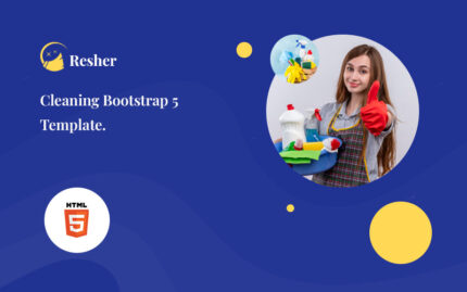 Resher - Cleaning Service Bootstrap 5 Web Sitesi Şablonu