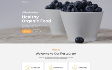 Restaurant - Cafe & Restaurant Hizmetleri HTML5 Açılış Sayfası Şablonu