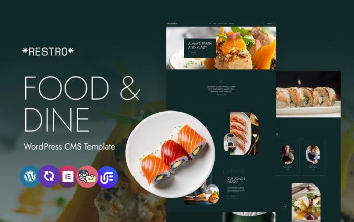 Restro -Aşçılık Okulu ve Restoran Çok Amaçlı WordPress Elementor Teması