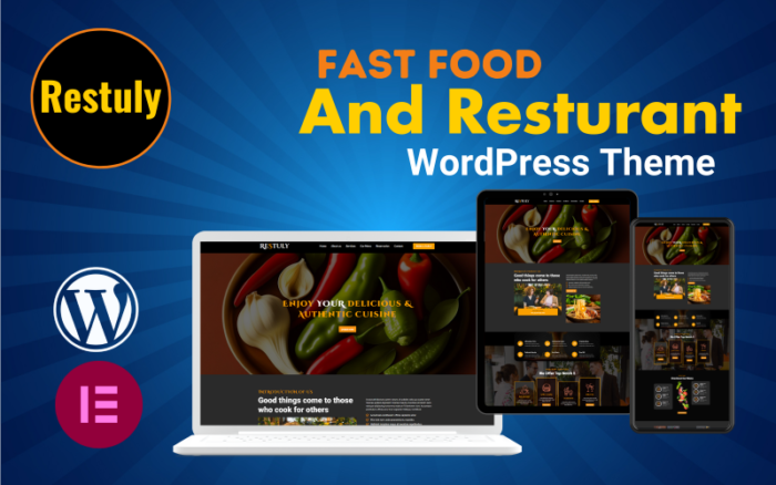 Restuly Fast Food Ve Resturant Tam Duyarlı Wordpress Teması