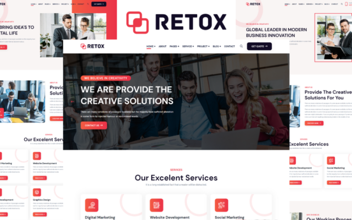 Retox - Yaratıcı Ajans HTML5 Şablonu